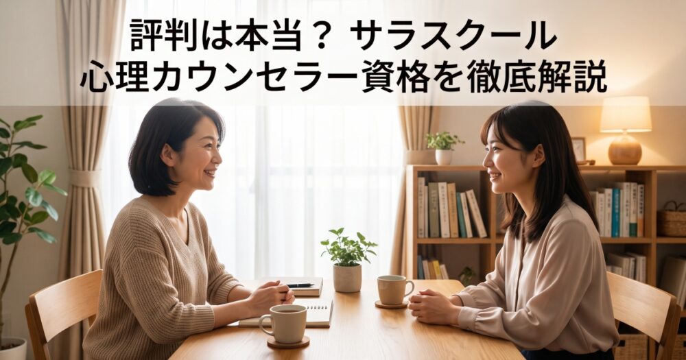 SARAスクールの評判は怪しい？教育のプロが心理カウンセラー・プラチナコースの真相を徹底レビュー
