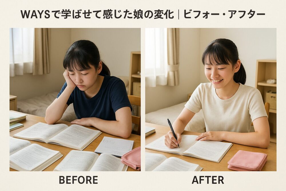 WAYSで学ばせて感じた娘の変化｜ビフォー・アフター