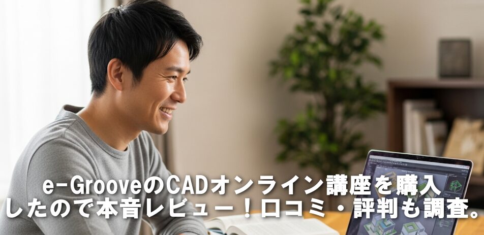 e-GrooveのCADオンライン講座を購入したので本音レビュー！口コミ・評判も調査。