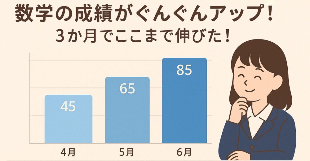 エスコットを受けた娘の体験レビュー数学の成績がぐんぐんアップ!3か月でここまで伸びた!