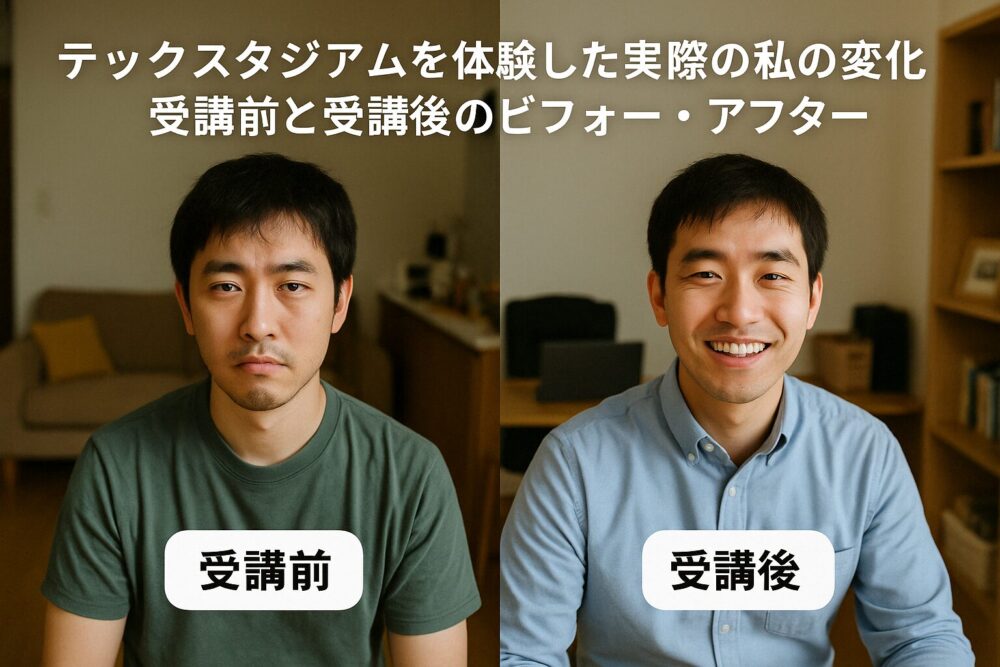 テックスタジアムを体験した実際の私の変化｜受講前と受講後のビフォー・アフター