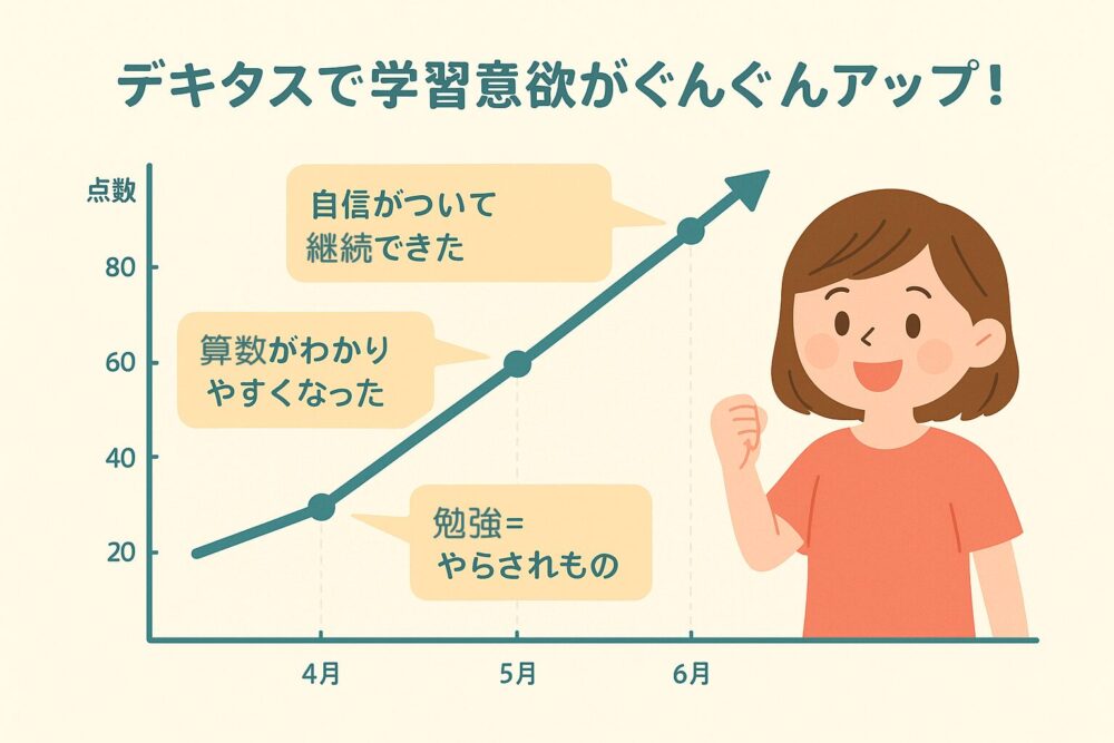 デキタスで算数の点数と学習意欲がぐんぐんアップ！