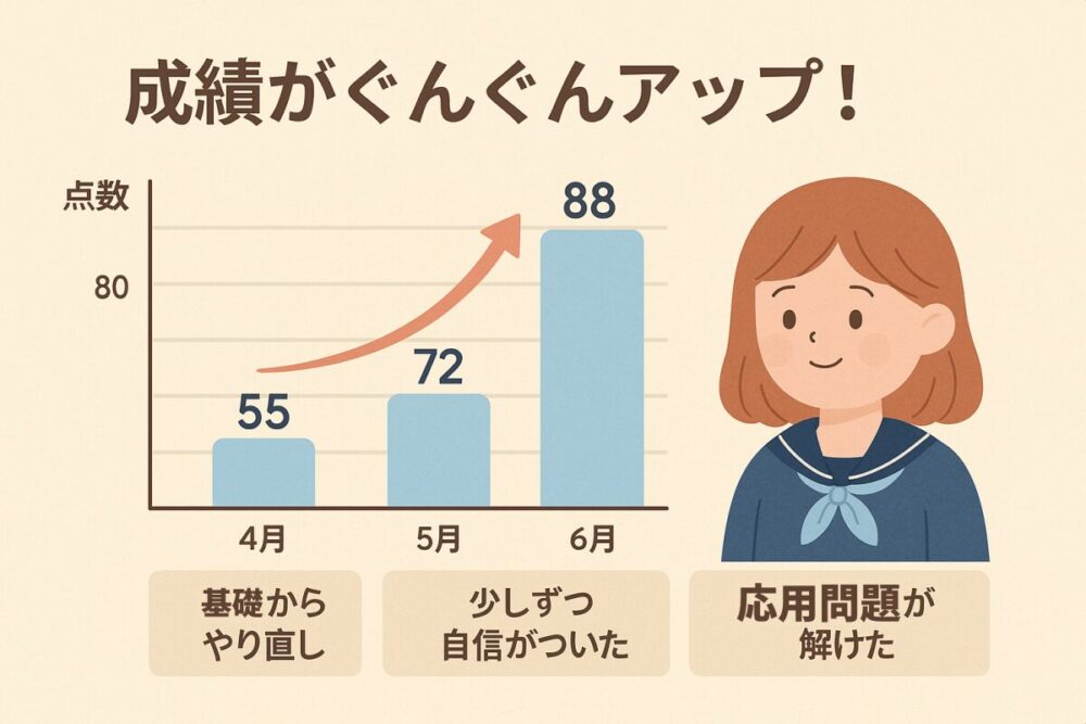 AOIフルオーダー指導で、数学の成績がぐんぐんアップ！