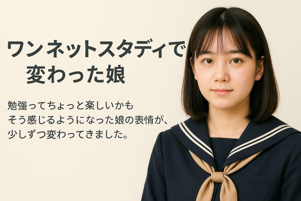【体験談】ワンネットスタディで変わった娘