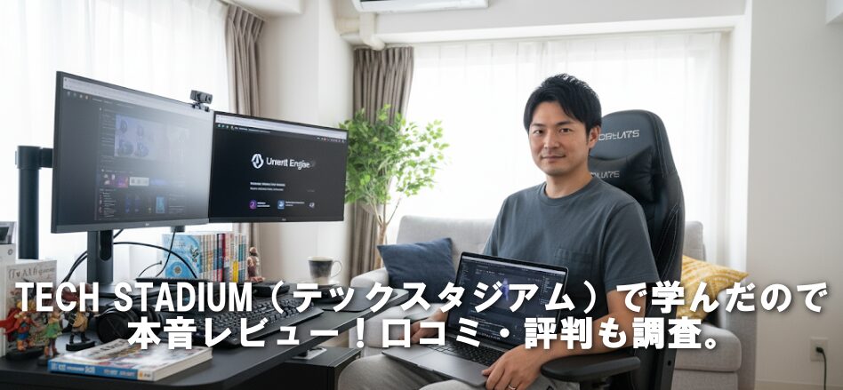 TECH STADIUM（テックスタジアム）で学んだので本音レビュー！口コミ・評判も調査。