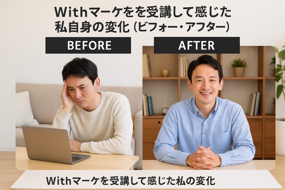 Withマーケを受講して感じた私自身の変化(ビフォー・アフター)