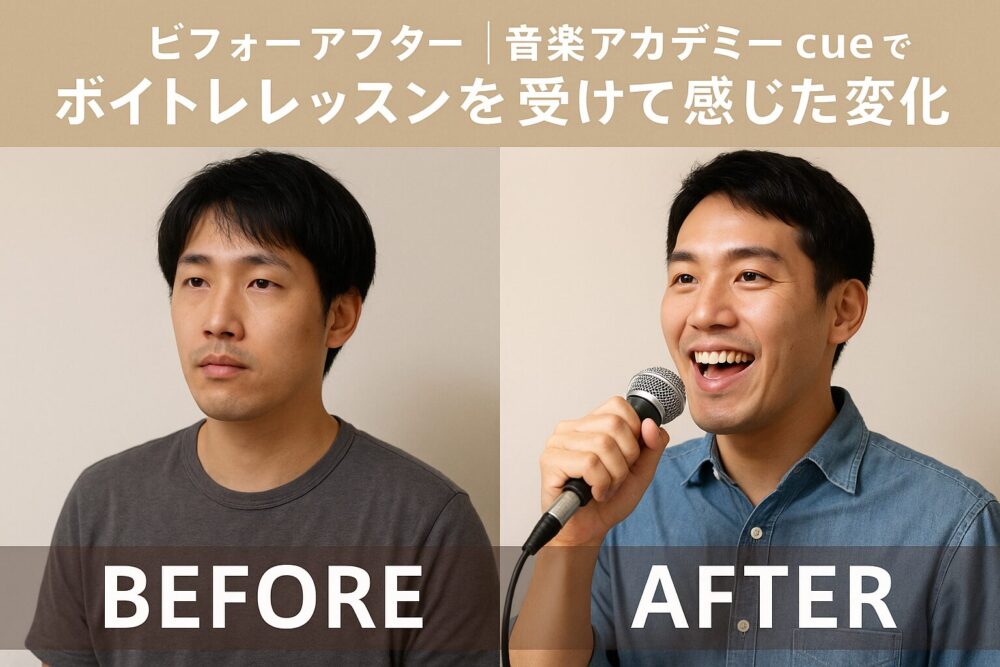 ビフォーアフター|音楽アカデミーcueでボイトレレッスンを受けて感じた変化