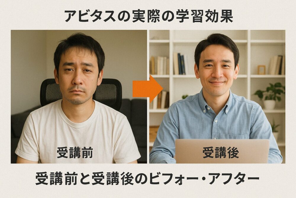 アビタスの実際の学習効果｜受講前と受講後のビフォー・アフター