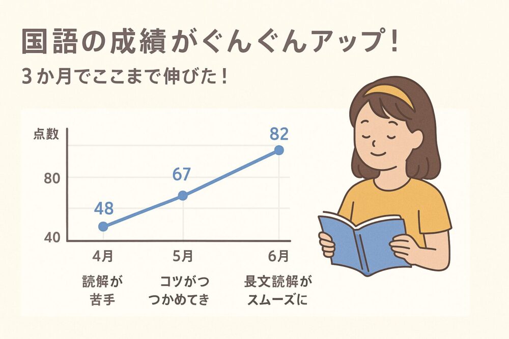 スタディサプリで国語の成績がぐんぐんアップ！3か月の成長記録
