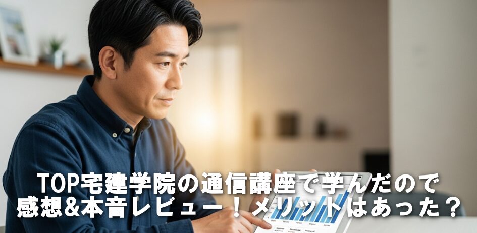 TOP宅建学院の通信講座で学んだので感想&本音レビュー！メリットはあった？