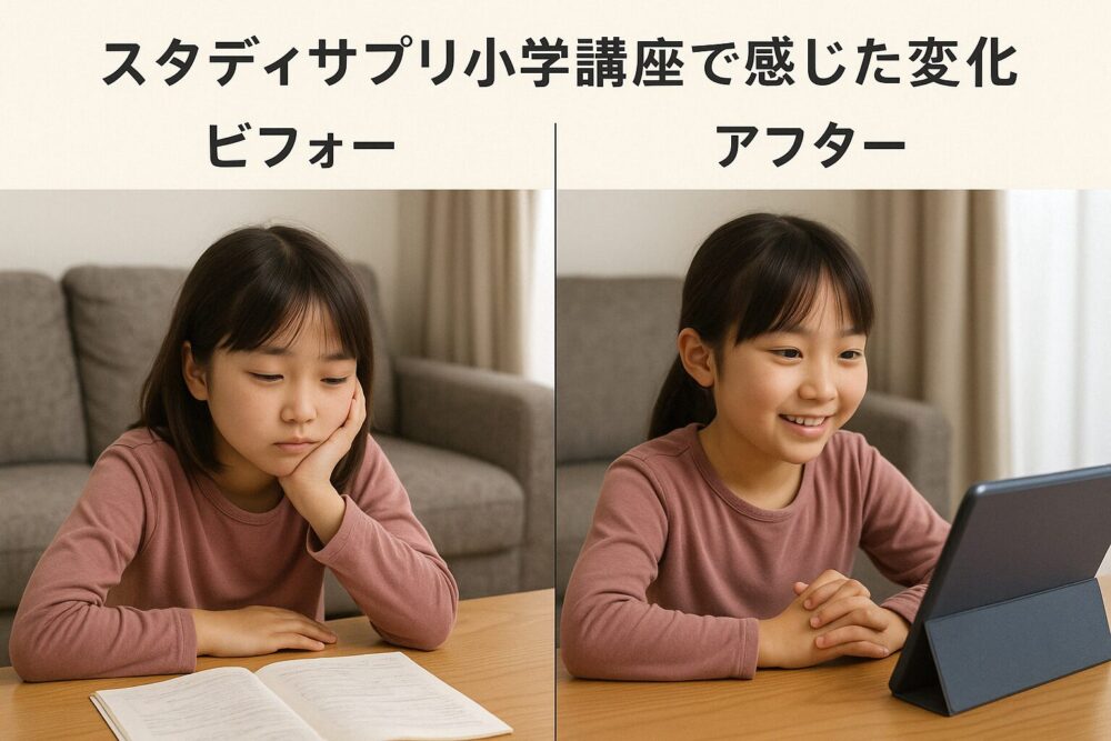 スタディサプリ小学講座で感じた変化｜ビフォー・アフター