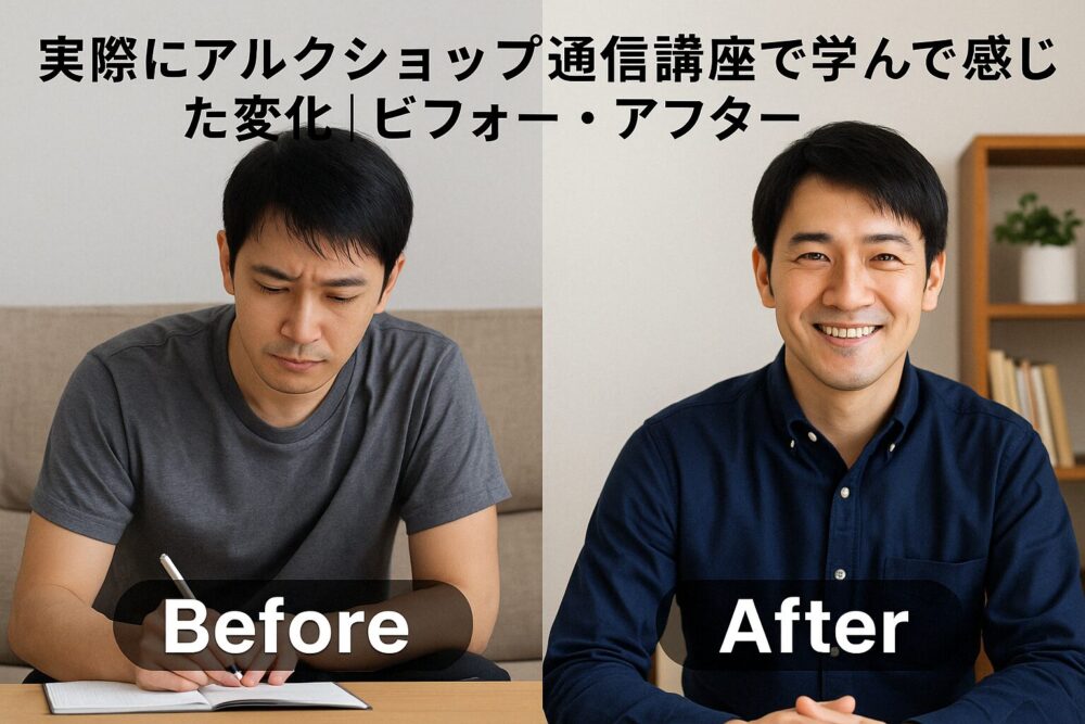 実際にアルクショップ通信講座で学んで感じた変化｜ビフォー・アフター