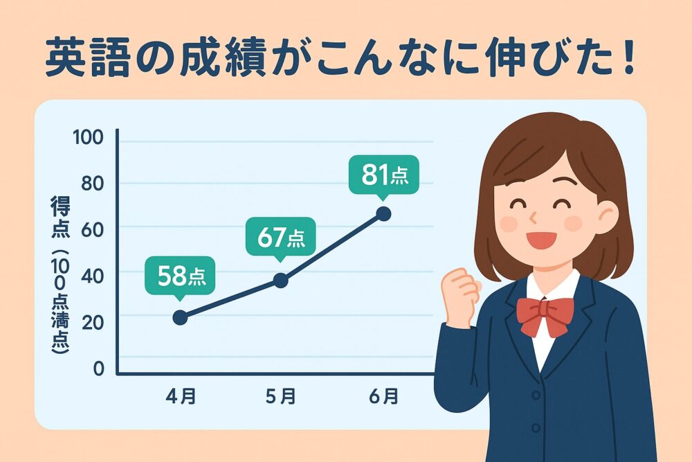 Effisage（エフィサージュ）を始めて英語の成績がこんなに伸びた！