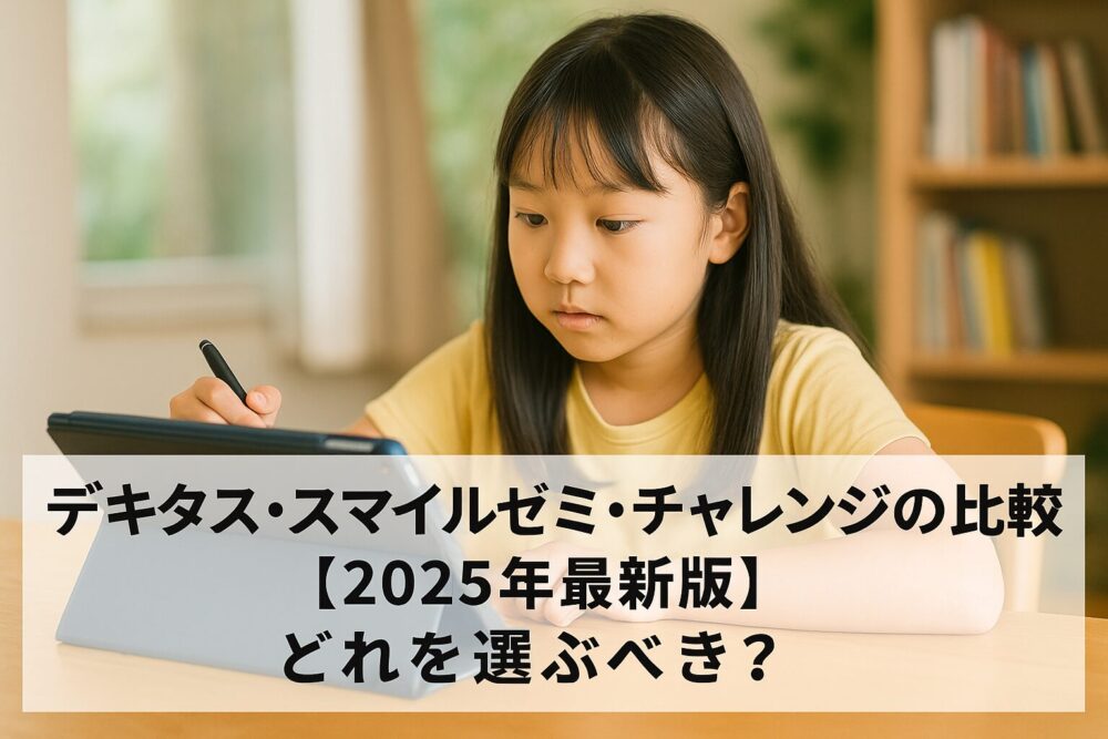 デキタス・スマイルゼミ・チャレンジの比較【2026年最新版】どれを選ぶべき?